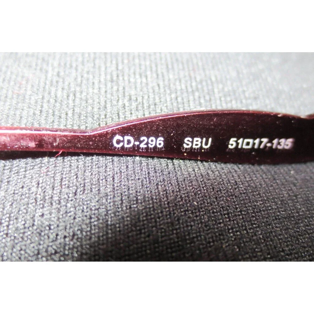 Catherine Deneuve CD-296 SBU Burgundy Semi-Rimless Eyeglasses Frames 51-17-135